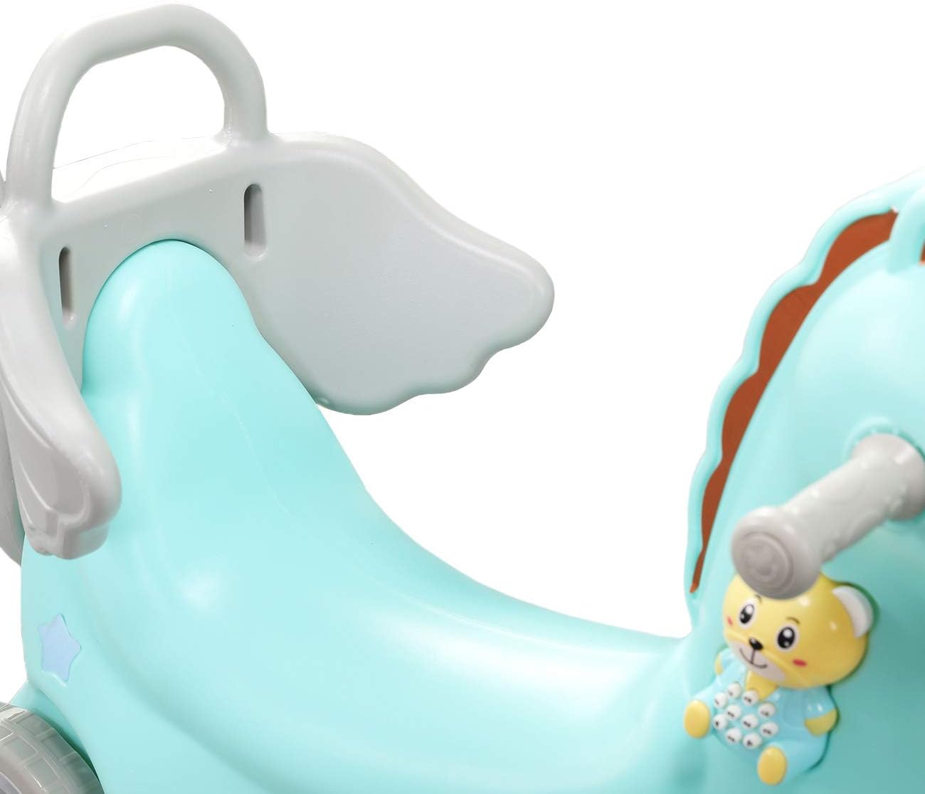 Turquoise Baby Vivo 2in1 Cheval A Bascule Licorne A Bascule Avec Porteur Pour Bebe Animaux Jouets Enfants Sonores Bebe Puericulture Jouets D Eveil Et 1er Age Noithattuyo Com