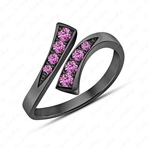14k Black Gold Plated Bypass Black Adjustable Toe Ring