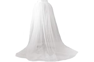 PMIYS Womens Long Tulle Tutu Skirts Y2k High Waist Sheer Mesh Dress Bandage Overskirt for Wedding, Party, Cocktail, Prom