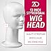 13'' Inch Styrofoam Foam Head Wig Head Mannequin Manikin Head Display Head Wig hat Stand, Style, Model & Display Women's Wigs, Hats & Hairpieces, Medium, by Adolfo Designs