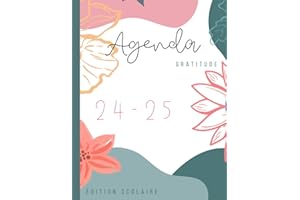 Agenda Français Scolaire 2024-2025 - Floral - Journées Divisées en 5 Périodes Pour le Primaire et Secondaire: Semainier de 13