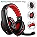 DLAND Gaming Headset, 3.5mm Wired Bass Stereo Noise Isolation Gaming Headphones with Mic for Laptop Computer, Cellphone, PS4 and so on- Volume Control (Black and Red)thumb 1