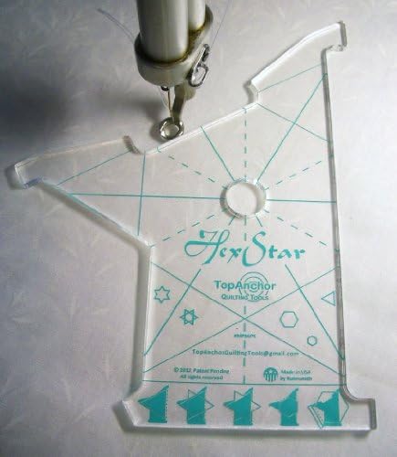 HexStar Machine Quilting Template - 1/4" laser cut acrylic