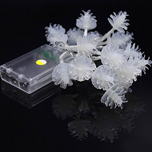 ElementDigital Battery Pinecone String Lights Christmas Party LED Light String Pine Nuts Decoration Fairy Lights for Birthday Parties Thanksgiving Decorative Christmas Tree Lights (20 LEDs 16ft)