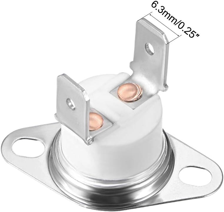 sourcing map KSD301 Thermostat 155°C/311°F 10A Normally Closed N.C Adjust Snap Disc Temperature Switch for Microwaves,Oven,Coffee Maker 2pcs,Ceramic Material - Image 4