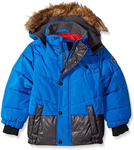 Versace 1969 Sportivo Big Boys Colorblock Down Jacket, Princess Blue, 8