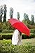 McConnor Automatic Travel Rain Umbrella - Auto Open Close Compact Folding - Windproof Strong and Sturdy Canopy - Heavy Duty Slim Lightweight - Fits in Luggage or Purse, Red