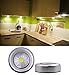 Battery Powered Tap Light Push Light, Bright Stick on Led Touch Night Light for Closet, Cabinet, Trunk, White Light 6-Pack