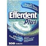 Efferdent Plus Denture Cleaner with Listerine - Mint - 108 ct