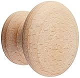 Amerock 933 Unfinished Beech Wood Wooden Mushroom Cabinet Knob - 1-1/4