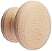 Amerock 933 Unfinished Beech Wood Wooden Mushroom Cabinet Knob - 1-1/4