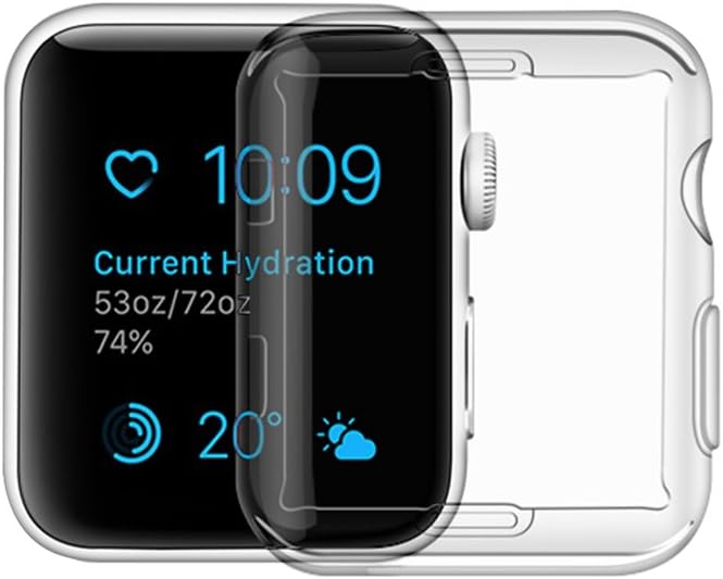 Toosunny Apple Watch Series 1 Case, iphone Watch 1 TPU Screen Protector All-around Protective 0.3mm Hd Clear Ultra-thin Cover (for Apple Watch Series 1 38mm)