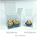 Clear Plastic Favor Boxes 2x2x2 inches by CLEARBOX . 50 PACK. Crystal Clear Easy to Fold boxes. Quality Non-Cracking Material!!!