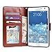 Style4U Galaxy Note Edge Case, Note Edge Case, Premium PU Leather Stand Wallet Case with ID Credit Card/Cash Slots for Samsung Galaxy Note Edge+ 1 Stylus [Brown]
