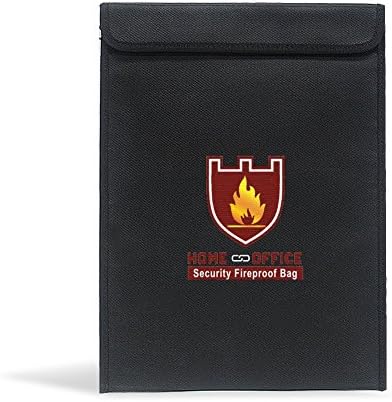 Caphill 耐火バッグ 書類保管ケース 防水防爆防炎 財産収納ケース 金庫耐火バッグ 付与 タブレット収納可能 防火ファスナー 二重防火 B4 現金収納 安心保管袋 集金袋 最強防災 超大容量