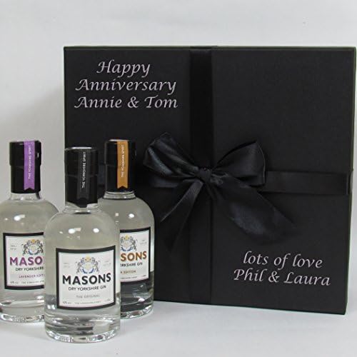 Mason's Personalised Gin Gift Set, Craft Gin Gift Set, Mason's Gin (Gift Box & Gin)