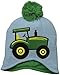 John Deere Boys' Toddler Applique Tractor Winter Hat, Light Blue, One Size