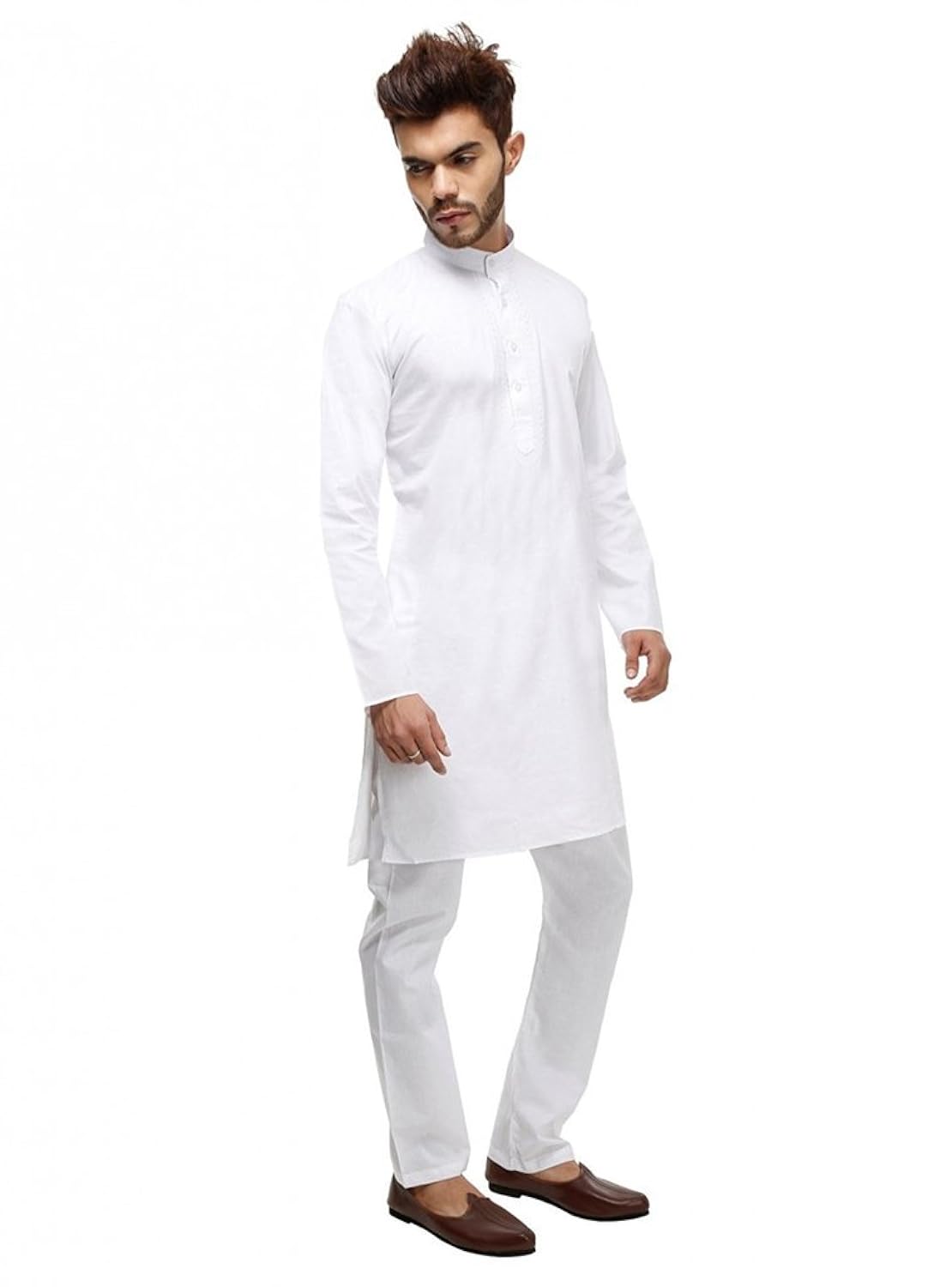 royal kurta mens white 100% cotton kurta pyjama set