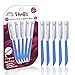 Facial Razor For Women Face - Dermaplaning Tool - Eyebrow Razor Japanese Blades At Home Trimmer Womens Peach Fuzz Hair Removal Finishing Touch Flawless Hair Remover Women's Exfoliating Razors Travel