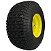 MARASTAR 21424 20X8.00-8 Rear Tire Assembly Replacement Compatible with John Deere Riding Mowers, 1 Pack, Yellow