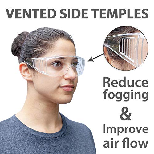 SAFE HANDLER Diamont Vented Over Glasses Safety Glasses 12 PAIRS