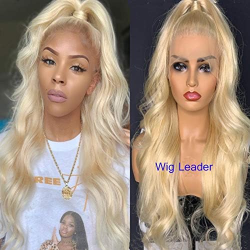 Blonde #613 Wave Lace Front Wigs Pre plucked HD Swiss Lace Full Lace Wigs (18 inch, 13x6 Lace Front Wig)