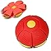UFO Magic Ball Flying Football Magic Flying Saucer Ball Lost Ball Frisbee Ball Catch Ball Flash Darts Deformation Ball Frisbee Flying Discs Toy Soccer Toys (Red)