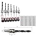 Countersink Drill Bits Set, Woodworking Chamfer, 7 PCS Carpentry Reamer Core Drill Bit with One Free Hex Key
