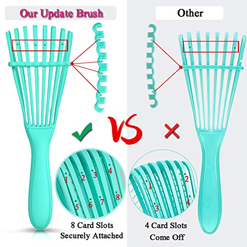 5 Pcs Detangling Hair Brush Set, Ez Detangler Brush With Edge Brush
