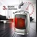 Warmtec 1500W Oscillating Ceramic Space Heater with Adjustable Thermostat,Overheat Protection and Tip-Over Protection, ETL Listed Portable Electric Hot/Cool Fan Heater for Indoor Use (Silver)