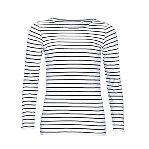 SOL’S Dames Navy T-shirt met lange mouwen