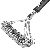 LauKingdom Grill Brush,Stainless Steel ~Bristle Free BBQ Grill Brush, Great Grilling Accessories Gift