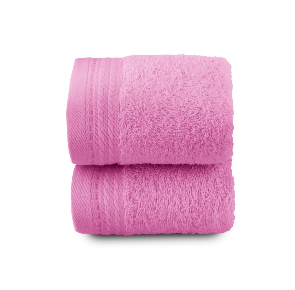 Top Towel - Premium - Large Bath Towels - Bath Towels - 2 Face Towels or Bidet -30x50cm - 100% Cotton - 600g - Mauve