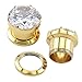 ZS Gorgeous Cubic Zirconia Tunnels Plugs 316L Stainless Steel Screw Tunnels Ear Expander Stretcher Piercing Ear Gauges Black Tunnel Gauges (Gold, 00g(10mm))