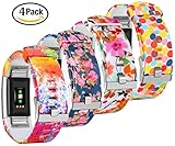 For Fitbit Charge 2 Bands CreateGreat Silicone Replacement Charge 2 Accessory Official Color or Print Pattern Band Strap for Large or Small Size