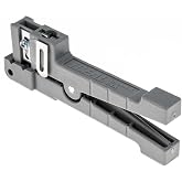 IDEAL Electrical 45-162 Ringer Adjustable Blade Cable Stripper, Cable Stripping Tool for Fiber Jackets, RG-174 &amp; RG-187 cable, Gray, 1 Stripper