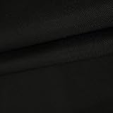 Ottertex Canvas Fabric Waterproof Outdoor 60" Wide 600 Denier 15 Colors Sold by The Yard (1 Yard, Black)