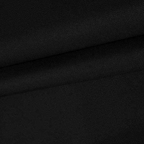 Ottertex Canvas Fabric Waterproof Outdoor 60" Wide 600 Denier 15 Colors Sold by The Yard (1 Yard, Black)