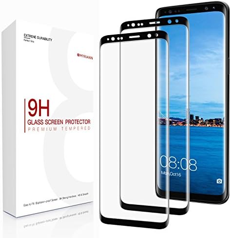 Galaxy S9 Screen Protector, (2 Pack) Basstop HD Tempered Glass Screen Protector with [9H Hardness] [Crystal Clear] [Bubble-Free Installation] [Scratch Resist] for Samsung Galaxy S9