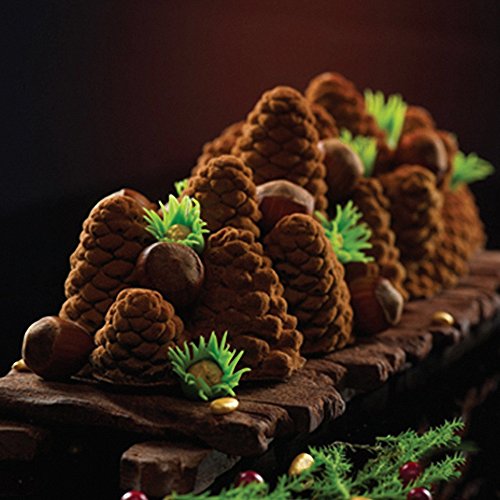 3D Pinecone Cake Mold - MoldFun Christmas Pine Cone Silicone Tray Mold for Mousse Cake, Muffin, Chocolate, Ice Cube, Pudding, Candle, Soap, Lotion Bar, Clay, Wax, Crayon