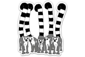 GT GRAPHICS EXPRESS Lemurs - 5" Vinyl Sticker - for Car Laptop I-Pad - Waterproof Decal