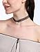 6 Pcs Women's Choker Necklace for Lady Girls Black Velvet Lace Stretch Tattoo Chokers Tassel Necklaces