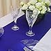 OHogar Royal Blue Table Runners Packs of 10 12×108 inches Satin Table Runner for Party,Wedding,Banquet,Birthday,Decoration,Reception,Event,Shower,Silk&Smooth Seam Edges Fabric Fit Long,Round Tables