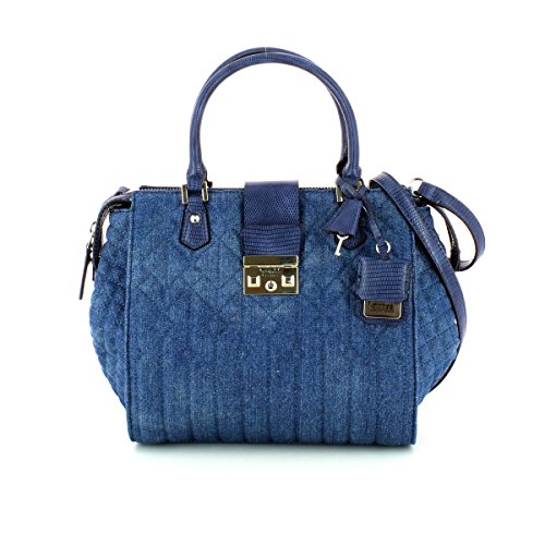 GUESS Women's Kalen Box Satchel Denim Handbag