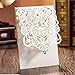 Doris Home wedding invitations wedding invites invitations cards wedding invitations kit Vertical Ivory Classic Style with Rhinestone & Laser Cut Flower,100pcs