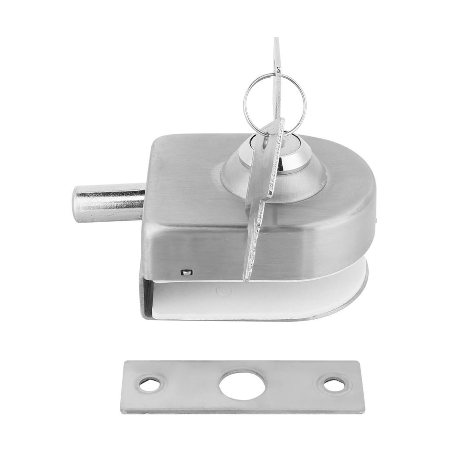 Broco Stainless Steel Glass Door Lock, Both Sides Open Frameless Door Hasps for 10-12mm Thickness Glass Home Bathroom Accessories
