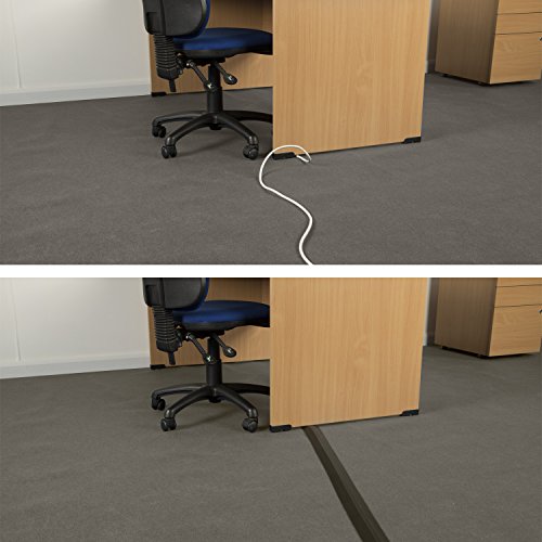 DLine FC68B Linkable Floor Cord Cover Heavy Duty Cord Protector