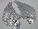 1Pair Sequins Wing Iron-on Patch Embroidered Clothes DIY Applique 12.6 * 5.7in Silver
