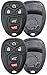 KeylessOption Just The Case Keyless Entry Remote Key Fob Shell, Pack of 2 - Black