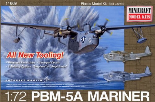 Minicraft Martin Mariner PBM5/5A with 2 Marking Options Model Kit, 1/72 Scale